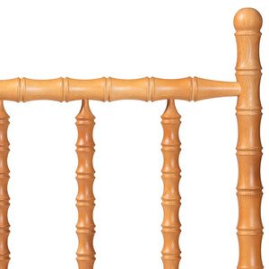 Baxton Studio Edaline Solid Rubberwood Spindle Headboard Boho Coastal Queen Bedroom