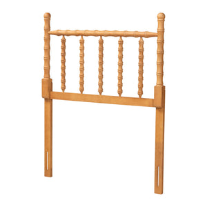 Baxton Studio Baxton Studio Edaline Solid Wood Spindle Headboard Bohemian Bamboo Panel Bedroom Accent MG9822-NT Oak-Twin-Headboard
