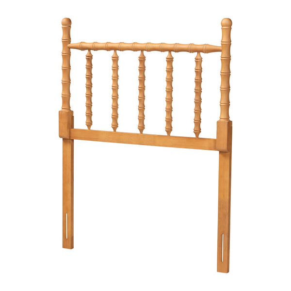 Baxton Studio Baxton Studio Edaline Solid Wood Spindle Headboard Bohemian Bamboo Panel Bedroom Accent MG9822-NT Oak-Twin-Headboard
