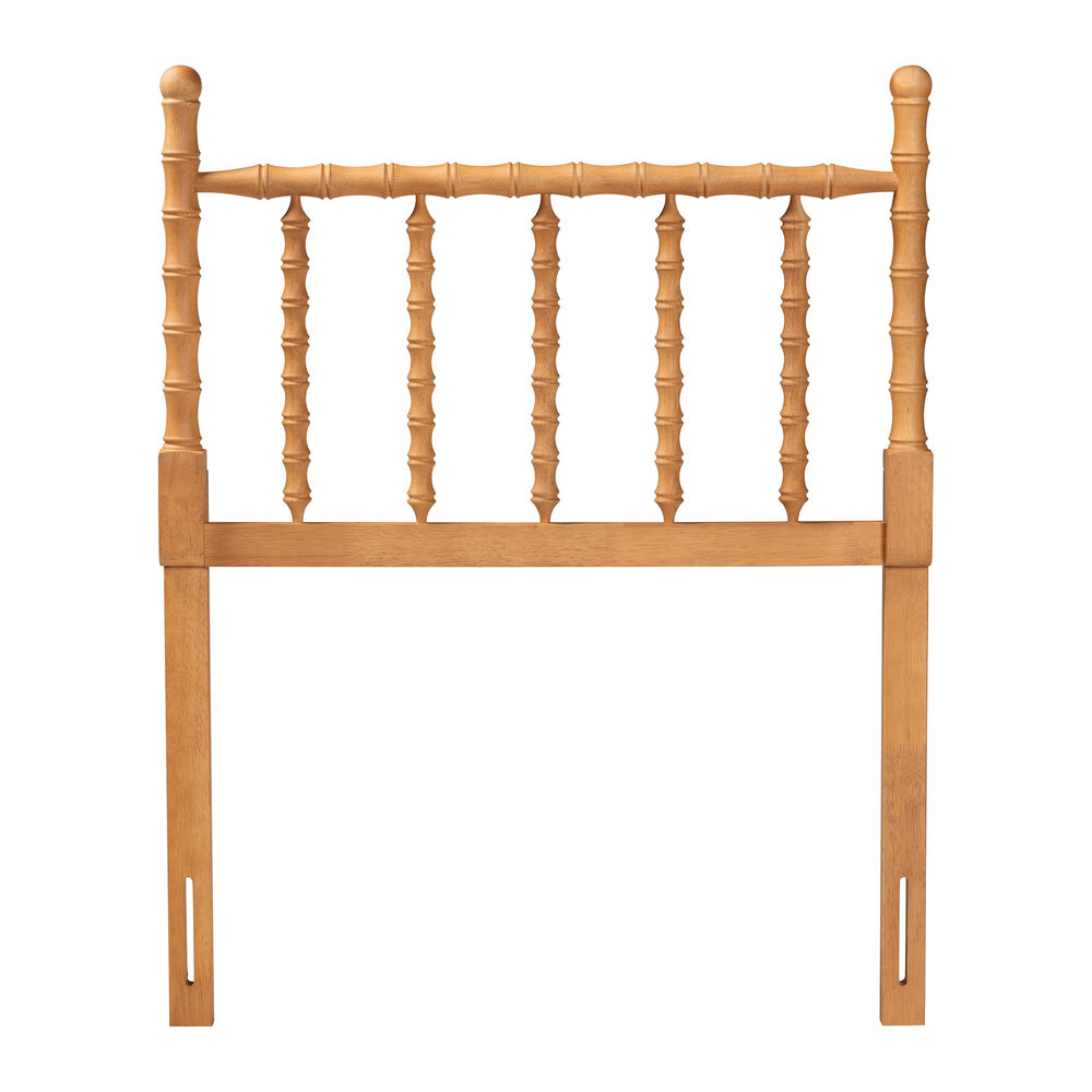 Baxton Studio Baxton Studio Edaline Solid Wood Spindle Headboard Bohemian Bamboo Panel Bedroom Accent MG9822-NT Oak-Twin-Headboard