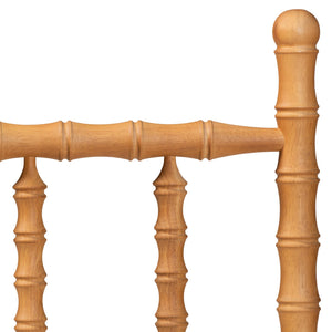 Baxton Studio Baxton Studio Edaline Solid Wood Spindle Headboard Bohemian Bamboo Panel Bedroom Accent MG9822-NT Oak-Twin-Headboard