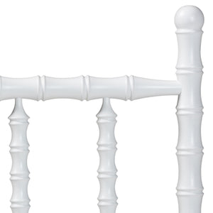 Baxton Studio Baxton Studio Edaline Solid Wood Spindle Headboard Bohemian Bedroom Bamboo Panel MG9822-White-Twin-Headboard