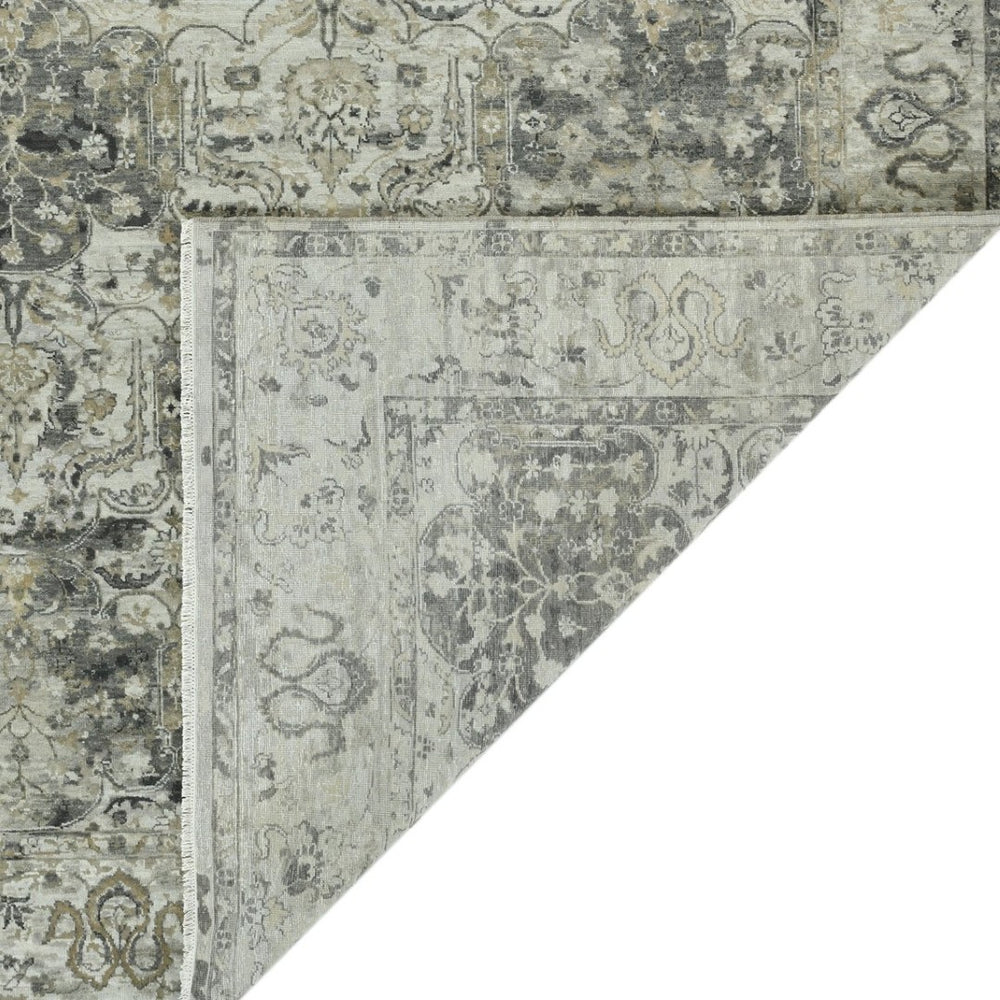 Amer Rugs Morgan Traditional Hand-knotted Area Rug – Luxurious Handcrafted Wool And Silk For Timeless Elegance Pearl Wool, Raw Handspun Silk Mgn10810