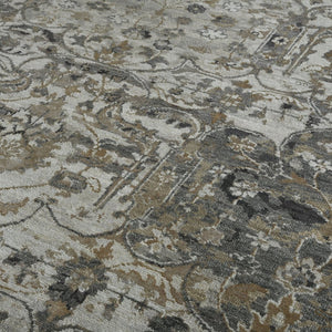 Amer Rugs Morgan Traditional Hand-knotted Area Rug – Luxurious Handcrafted Wool And Silk For Timeless Elegance Pearl Wool, Raw Handspun Silk Mgn10810