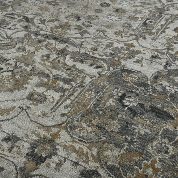 Amer Rugs Morgan Traditional Hand-knotted Area Rug – Luxurious Handcrafted Wool And Silk For Timeless Elegance Pearl Wool, Raw Handspun Silk Mgn10810