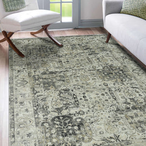 Amer Rugs Morgan Traditional Hand-knotted Area Rug – Luxurious Handcrafted Wool And Silk For Timeless Elegance Pearl Wool, Raw Handspun Silk Mgn10810
