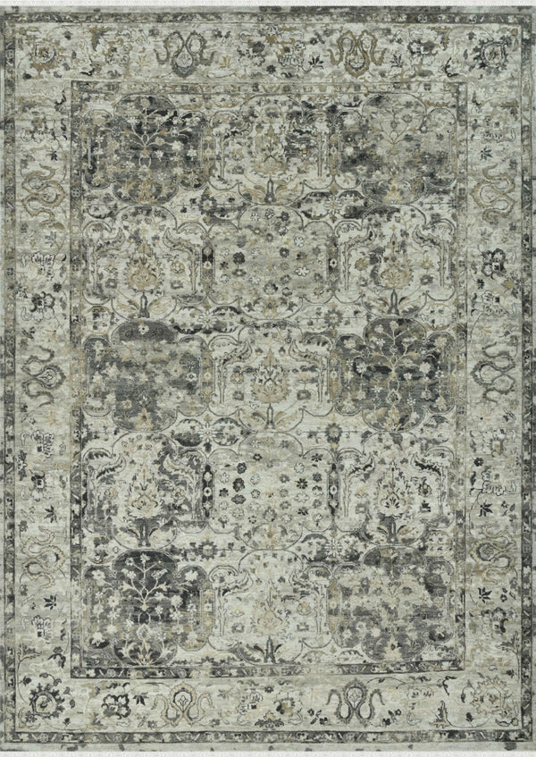 Amer Rugs Morgan Traditional Hand-knotted Area Rug – Luxurious Handcrafted Wool And Silk For Timeless Elegance Pearl Wool, Raw Handspun Silk Mgn10810