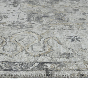 Amer Rugs Morgan Traditional Hand-knotted Area Rug – Luxurious Handcrafted Wool And Silk For Timeless Elegance Pearl Wool, Raw Handspun Silk Mgn10810