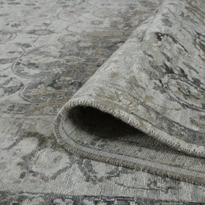 Amer Rugs Morgan Traditional Hand-knotted Area Rug – Luxurious Handcrafted Wool And Silk For Timeless Elegance Pearl Wool, Raw Handspun Silk Mgn10810