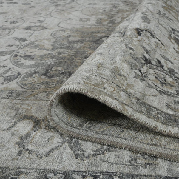 Amer Rugs Morgan Traditional Hand-knotted Area Rug – Luxurious Handcrafted Wool And Silk For Timeless Elegance Pearl Wool, Raw Handspun Silk Mgn10810