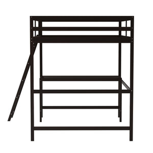 English Elm Riley Loft Bed Frame with Integrated Desk, Stylish Space-Saving Design for Kids and Teens' Rooms Espresso Full MH-LBD5-ESP-F-GG