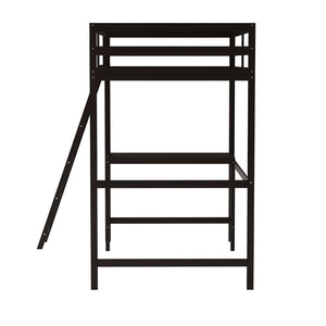 English Elm Riley Loft Bed Frame with Integrated Desk, Stylish Space-Saving Design for Kids and Teens' Rooms Espresso Twin MH-LBD5-ESP-T-GG