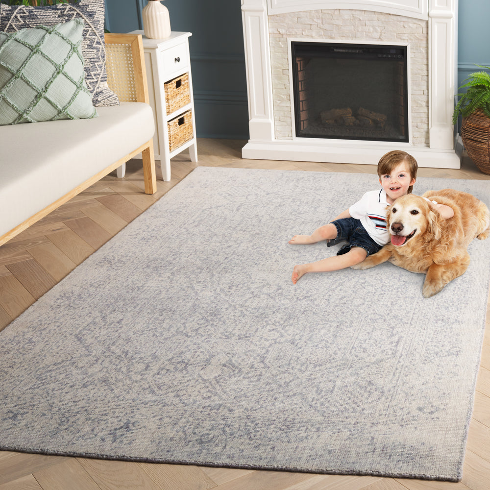 Safavieh Maharaja Hand-loomed Area Rug - Luxurious Grey With Floral And Geometric Motifs For Elegant Spaces Grey 80% Wool,20% Cotton Mhj301f-4