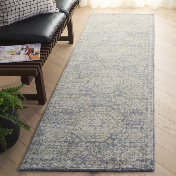 Safavieh Maharaja Hand-loomed Runner Rug - Timeless Elegance With Botanical Motifs For Any Home Decor Style Blue 80% Wool,20% Cotton Mhj302m-28