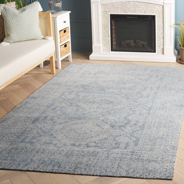 Safavieh Maharaja Hand-loomed Runner Rug - Timeless Elegance With Botanical Motifs For Any Home Decor Style Blue 80% Wool,20% Cotton Mhj302m-5