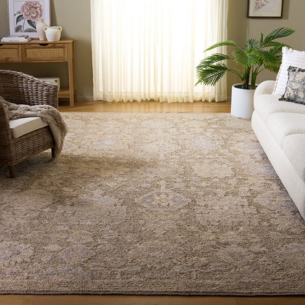 Safavieh Maharaja Hand Knotted Wool Area Rug Solid Neutral Tones for Large Living Spaces 8'-0" x 10'-0" MHJ501F-8