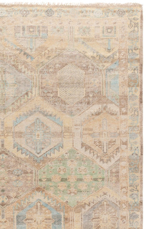 Safavieh Maharaja Hand Knotted Wool Area Rug Traditional Beige Blue Indoor Large Room 8'-0" x 10'-0" MHJ505B-8