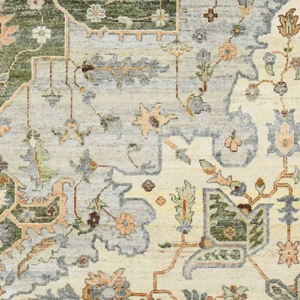 Amer Rugs Milano Classic Medallion Hand-knotted Area Rug In Luxurious New Zealand Wool For Elegant Décor Stone White Wool Mil100912