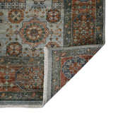 AMER Rugs Milano Drev MIL-12 Hand-Knotted Handmade Raw Handspun New Zealand Wool Traditional Medallion Rug Baby Blue 10' x 14'
