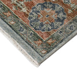AMER Rugs Milano Drev MIL-12 Hand-Knotted Handmade Raw Handspun New Zealand Wool Traditional Medallion Rug Baby Blue 10' x 14'