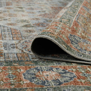 AMER Rugs Milano Drev MIL-12 Hand-Knotted Handmade Raw Handspun New Zealand Wool Traditional Medallion Rug Baby Blue 10' x 14'