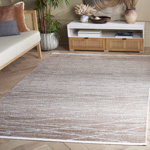 Safavieh Mila Modern Runner Rug - Timeless Beige And Grey Elegance For Hallways, Entrances, And More! Beige ,Grey Polyester Mil222b-5