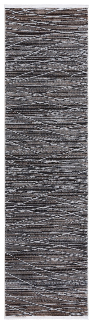Safavieh Mila Modern Area Rug - Elegant Power Loomed Design For Living Room, Bedroom, Or Office Decor Beige ,Ivory Black Polyester Mil222c-9
