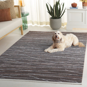 Safavieh Mila Modern Area Rug - Elegant Power Loomed Design For Living Room, Bedroom, Or Office Decor Beige ,Ivory Black Polyester Mil222c-9