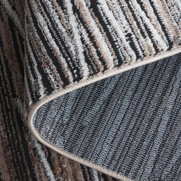 Safavieh Mila Modern Runner Rug - Elegant Turkish Design For Hallways, Soft Touch, Chic Home Decor Accent Beige ,Ivory Black Polyester Mil222c-5