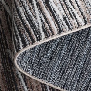 Safavieh Mila Modern Area Rug - Elegant Power Loomed Design For Living Room, Bedroom, Or Office Decor Beige ,Ivory Black Polyester Mil222c-9