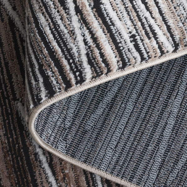 Safavieh Mila Modern Area Rug - Elegant Power Loomed Design For Living Room, Bedroom, Or Office Decor Beige ,Ivory Black Polyester Mil222c-9