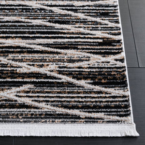 Safavieh Mila Modern Runner Rug - Elegant Turkish Design For Hallways, Soft Touch, Chic Home Decor Accent Black ,Beige Ivory Polyester Mil222z-5