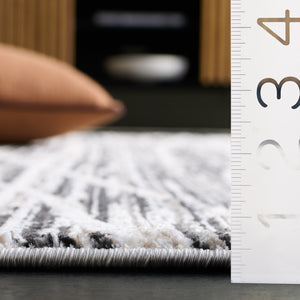 Safavieh Mila Modern Area Rug - Elegant Power Loomed Design For Living Room, Bedroom, Or Office Decor Black ,Beige Ivory Polyester Mil222z-9