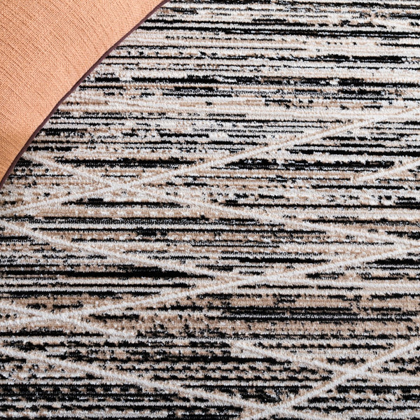 Safavieh Mila Modern Area Rug - Elegant Power Loomed Design For Living Room, Bedroom, Or Office Decor Black ,Beige Ivory Polyester Mil222z-9