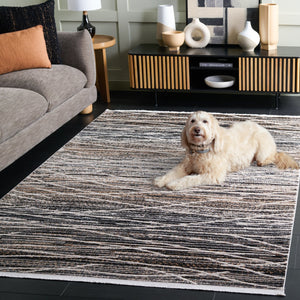 Safavieh Mila Modern Runner Rug - Elegant Turkish Design For Hallways, Soft Touch, Chic Home Decor Accent Black ,Beige Ivory Polyester Mil222z-5