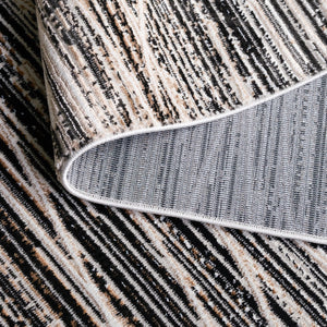 Safavieh Mila Modern Runner Rug - Elegant Turkish Design For Hallways, Soft Touch, Chic Home Decor Accent Black ,Beige Ivory Polyester Mil222z-5