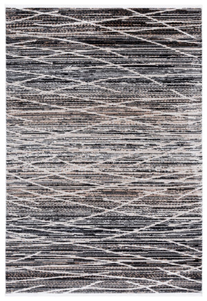 Safavieh Mila Modern Area Rug - Elegant Power Loomed Design For Living Room, Bedroom, Or Office Decor Black ,Beige Ivory Polyester Mil222z-9