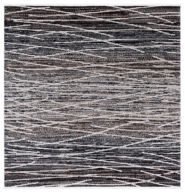 Safavieh Mila Modern Area Rug - Elegant Power Loomed Design For Living Room, Bedroom, Or Office Decor Black ,Beige Ivory Polyester Mil222z-9