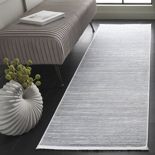 Safavieh Mila Modern Area Rug - Exquisite Power Loomed Design In Elegant Grey And Ivory For Contemporary Spaces Light Blue ,Grey Polyester Mil224k-28