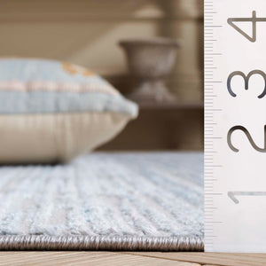 Safavieh Mila Modern Area Rug - Exquisite Power Loomed Design In Elegant Grey And Ivory For Contemporary Spaces Light Blue ,Grey Polyester Mil224k-28