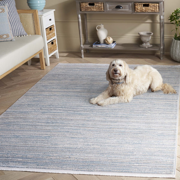 Safavieh Mila Modern Area Rug - Exquisite Power Loomed Design In Elegant Grey And Ivory For Contemporary Spaces Light Blue ,Grey Polyester Mil224k-28