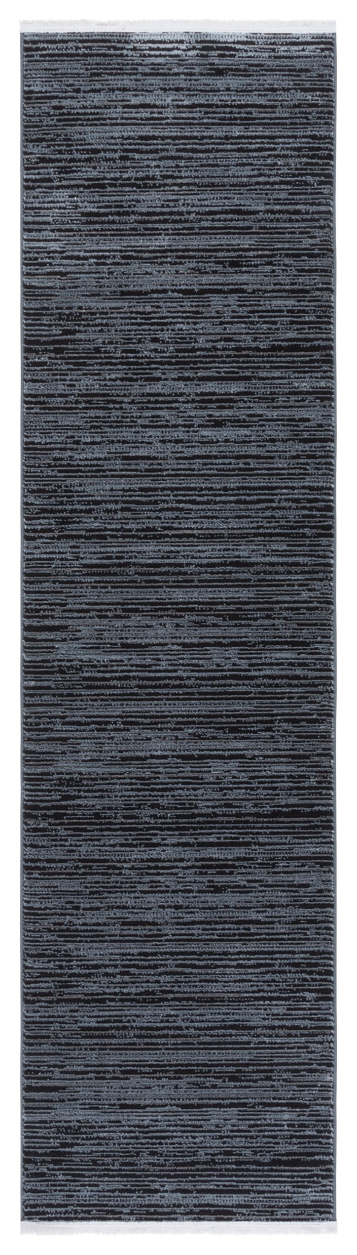 Safavieh Mila Modern Runner Rug - Stylish Power Loomed Polyester Design For Elegant Home Decor Upgrade Light Blue ,Black Polyester Mil224l-7sq