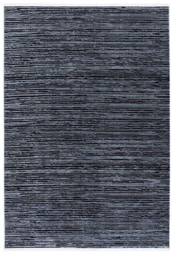 Safavieh Mila Modern Runner Rug - Stylish Power Loomed Polyester Design For Elegant Home Decor Upgrade Light Blue ,Black Polyester Mil224l-5