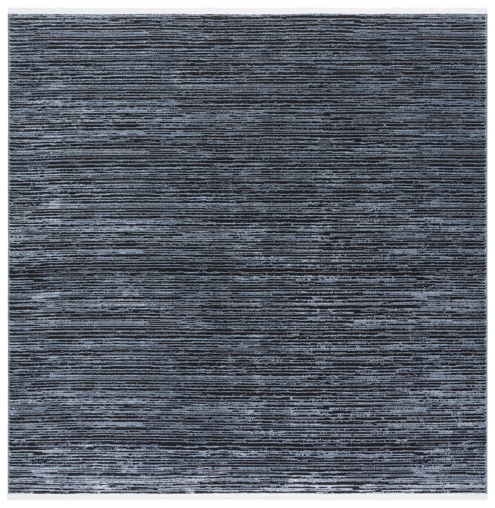 Safavieh Mila Modern Runner Rug - Stylish Power Loomed Polyester Design For Elegant Home Decor Upgrade Light Blue ,Black Polyester Mil224l-7sq