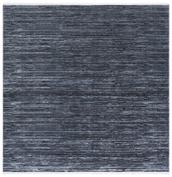 Safavieh Mila Modern Runner Rug - Stylish Power Loomed Polyester Design For Elegant Home Decor Upgrade Light Blue ,Black Polyester Mil224l-7sq