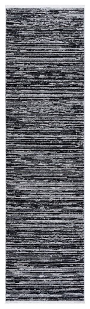 Safavieh Mila Modern Runner Rug - Stylish Power Loomed Polyester Design For Elegant Home Decor Upgrade Black ,Ivory Polyester Mil224z-28