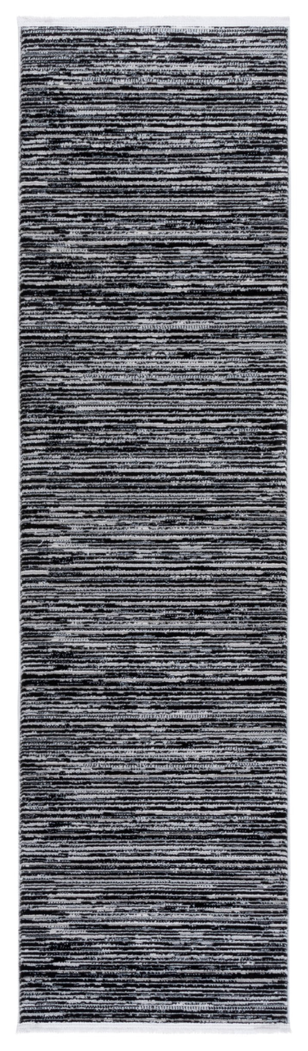 Safavieh Mila Modern Runner Rug - Stylish Power Loomed Polyester Design For Elegant Home Decor Upgrade Black ,Ivory Polyester Mil224z-28