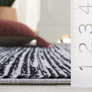 Safavieh Mila Elegant Area Rug – Modern Turkish Design In Neutral Shades For Stylish Home Decor Upgrade Black ,Ivory Polyester Mil224z-8