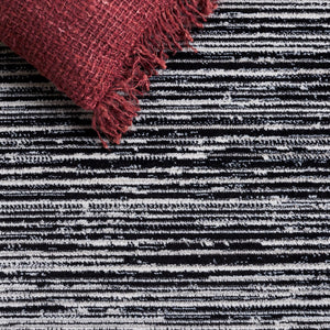 Safavieh Mila Modern Runner Rug - Stylish Power Loomed Polyester Design For Elegant Home Decor Upgrade Black ,Ivory Polyester Mil224z-5