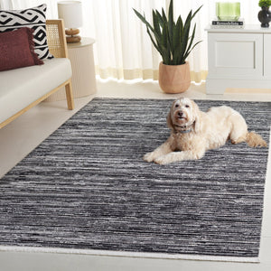 Safavieh Mila Modern Runner Rug - Stylish Power Loomed Polyester Design For Elegant Home Decor Upgrade Black ,Ivory Polyester Mil224z-5